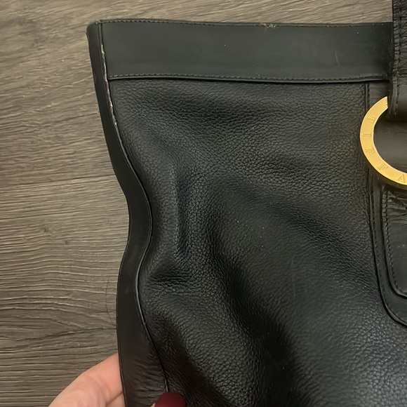 Tiffany and Co. leather handbag in good condition. Gold hardware Zipper closure